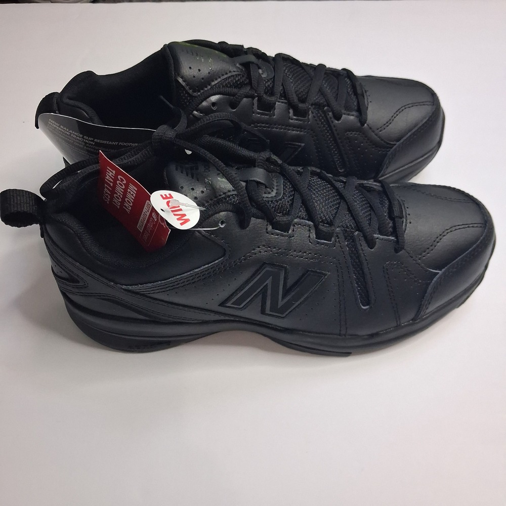 New Balance 608v5 Mens 7 Womens 8.5 Wide Black Slip Resistant Shoes WX608AB5 - Picture 2 of 12